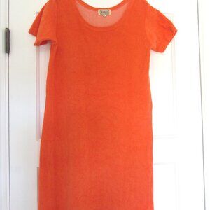 Vintage Fiorucci Dress, Fioirucci Italy, Orange Terrycloth, Size 2